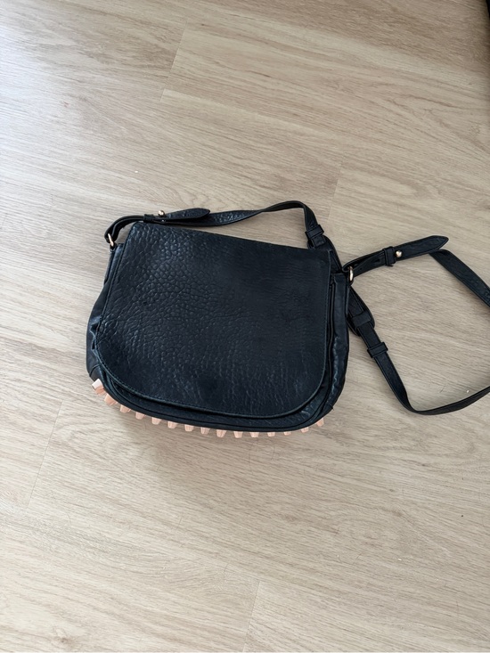 Alexander Wang Handbags - Alexander Wang Lia Black Crossbody Saddle Bag with Studs